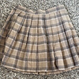 Plaid Tan Skirt